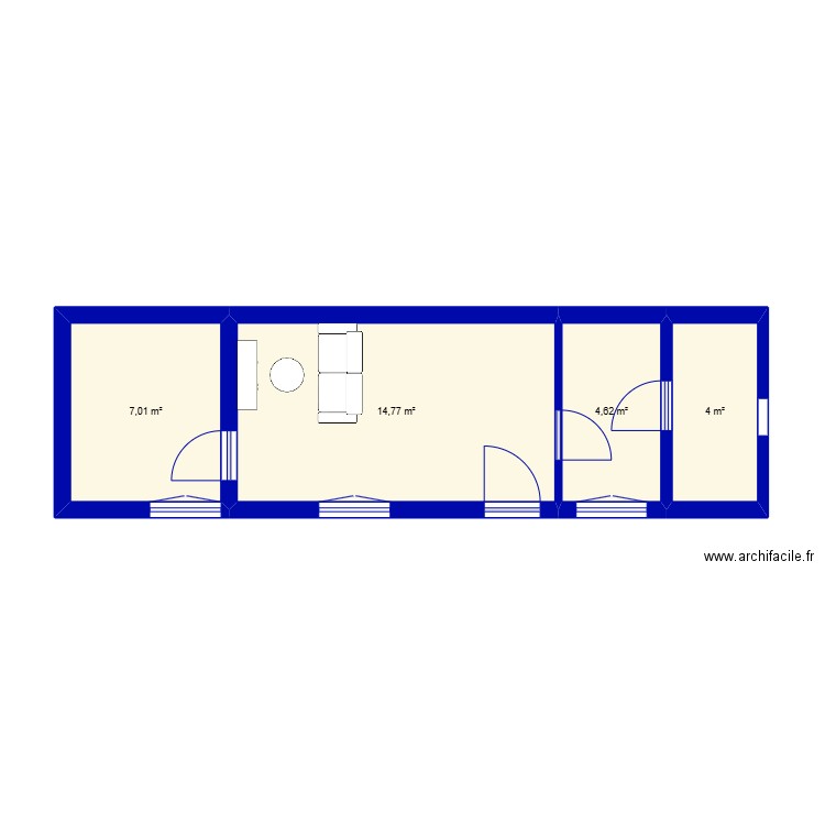 jkhj. Plan de 4 pièces et 30 m2