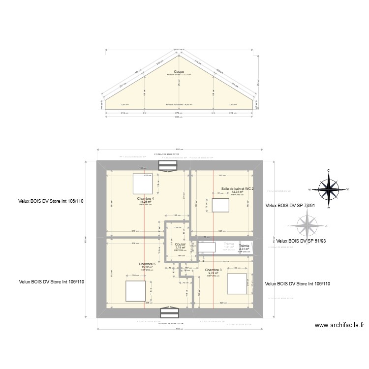 ML24019099. Plan de 20 pièces et 172 m2