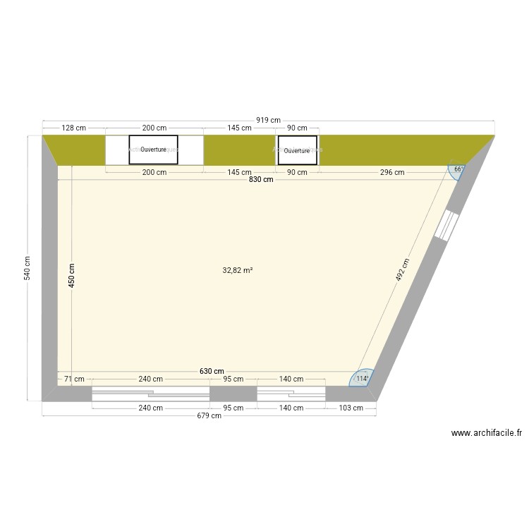 plan de masse st max news. Plan de 1 pièce et 33 m2