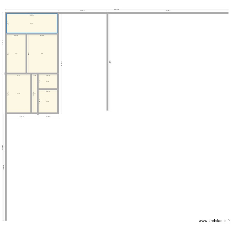 pompei. Plan de 7 pièces et 204 m2