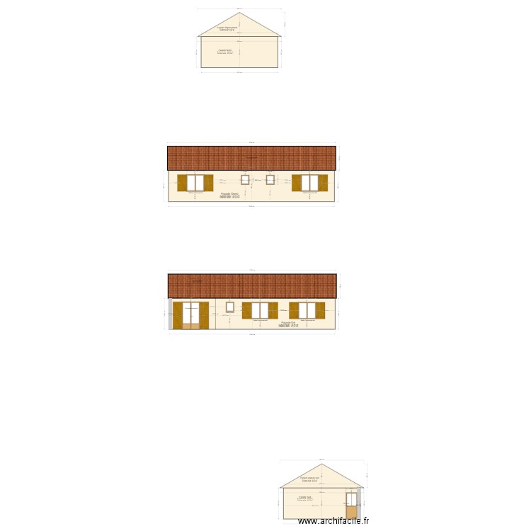 plan de facade. Plan de 0 pièce et 0 m2