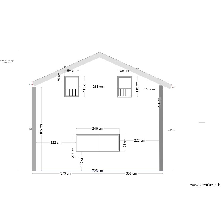 facade est après travaux. Plan de 0 pièce et 0 m2