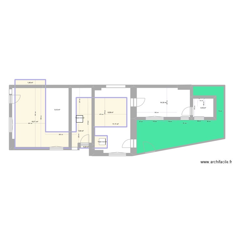 SSOL SCHUMAN. Plan de 12 pièces et 104 m2