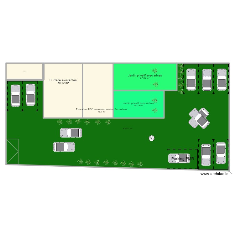 Bessancourt Exterieur. Plan de 6 pièces et 643 m2