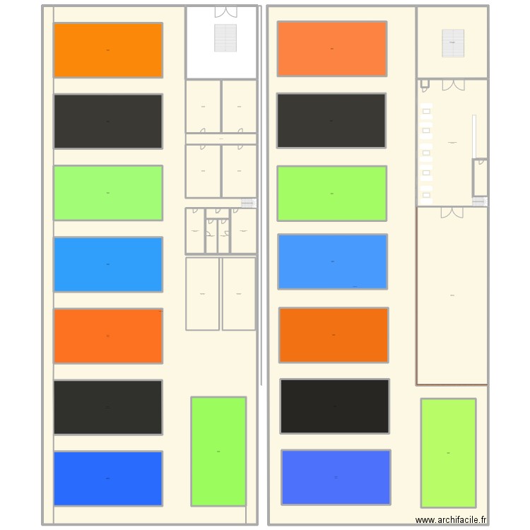 P2Padel 1. Plan de 33 pièces et 5022 m2