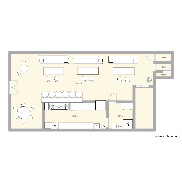 Plan 1. Plan de 6 pièces et 110 m2