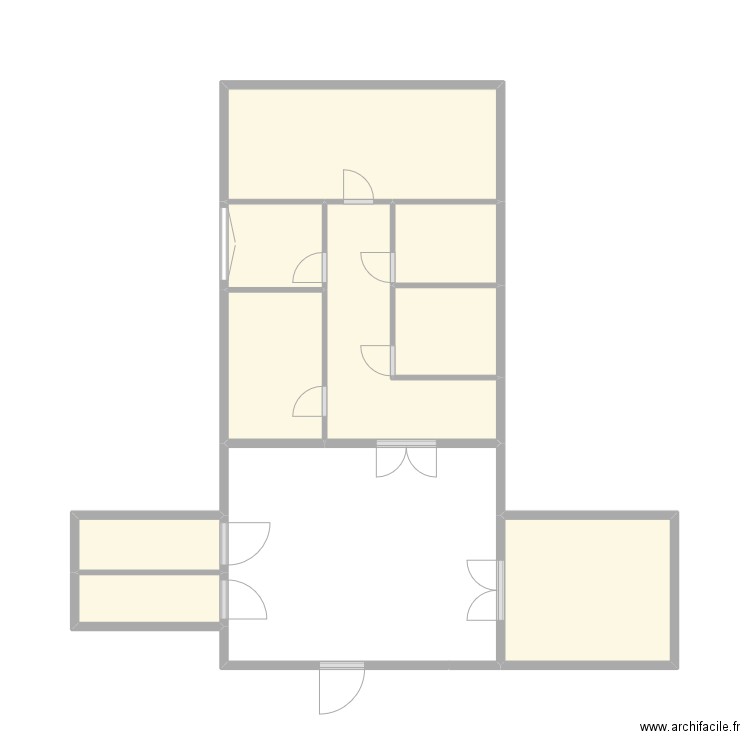 Bloc B. Plan de 9 pièces et 23 m2