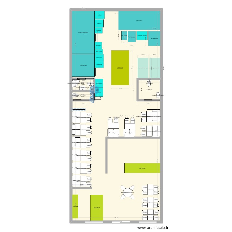 nouvel obrador pain. Plan de 4 pièces et 184 m2