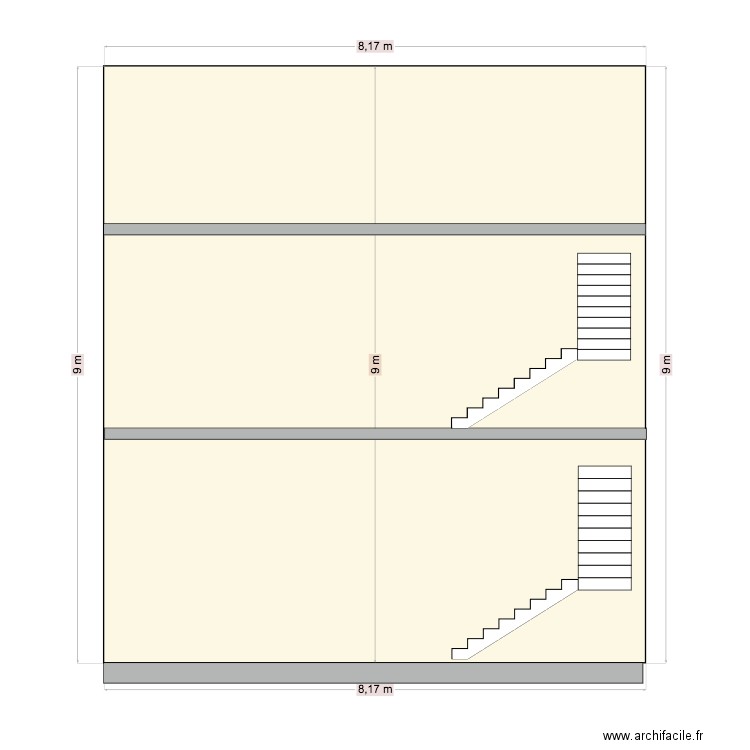 facade voltaire état des lieux coupe. Plan de 0 pièce et 0 m2