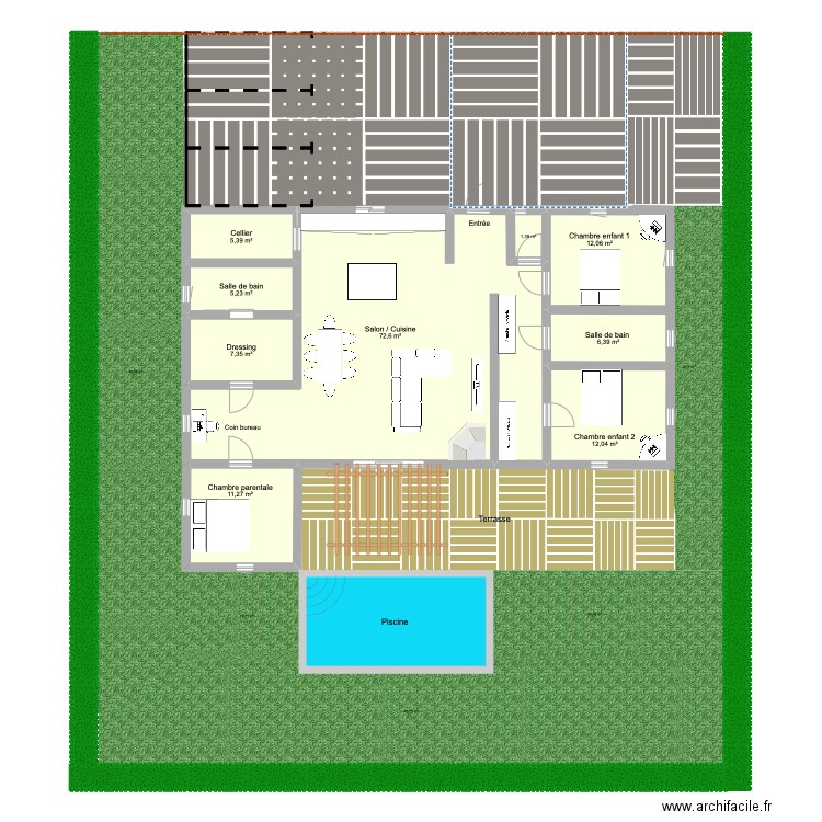 maison mura. Plan de 9 pièces et 134 m2