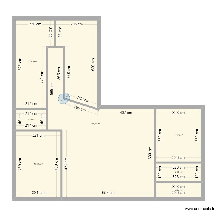 Maison L 120m². Plan de 7 pièces et 116 m2