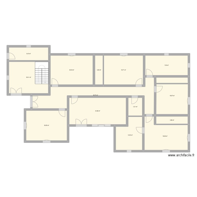 Vila MADI. Plan de 11 pièces et 205 m2