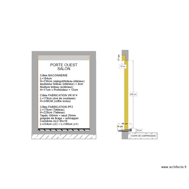 AAA - COUPE PF SALON OUEST. Plan de 0 pièce et 0 m2