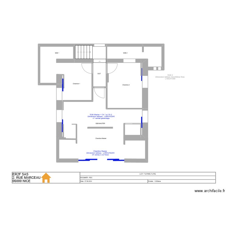 Roc&Mer - Lot Fermeture RDC . Plan de 0 pièce et 0 m2