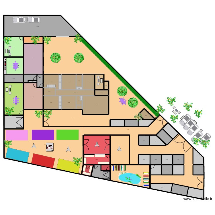 RESTO + CAMPING TINY HOUSE + STANDS 1211A. Plan de 67 pièces et 1820 m2