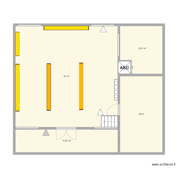 pony land. Plan de 5 pièces et 89 m2