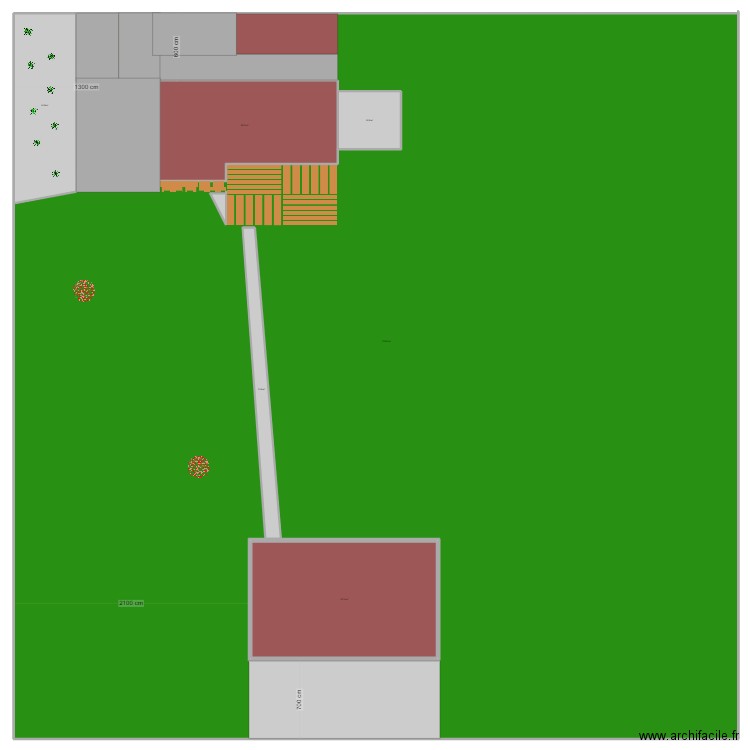 cavron terrain. Plan de 7 pièces et 285 m2