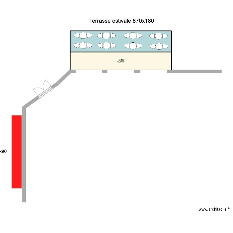 Amarvi. Plan de 3 pièces et 35 m2