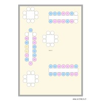 Plan de table rectangle