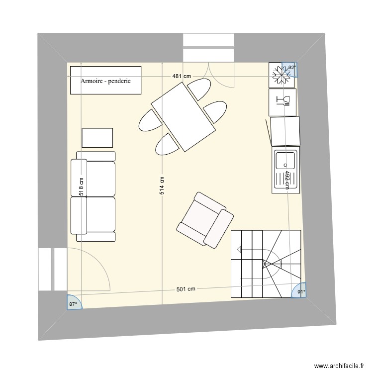 Bergerie ET0.20241017. Plan de 1 pièce et 25 m2