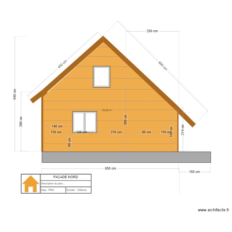 façade  NORD V5. Plan de 0 pièce et 0 m2