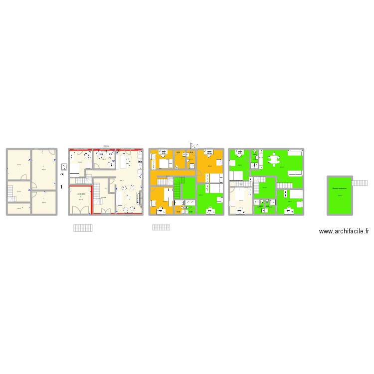 Hambursin 15. Plan de 28 pièces et 395 m2