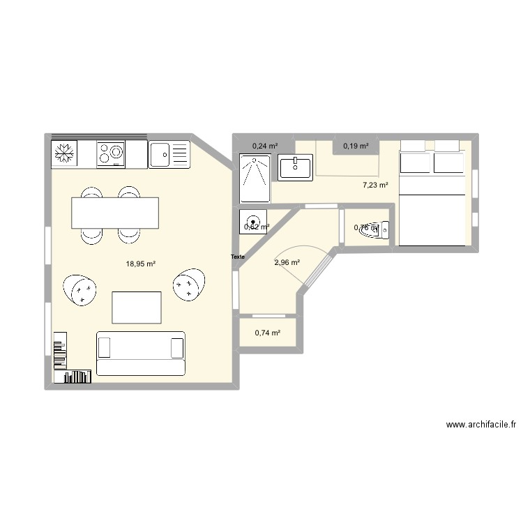 Marx Dormoy 7. Plan de 8 pièces et 32 m2