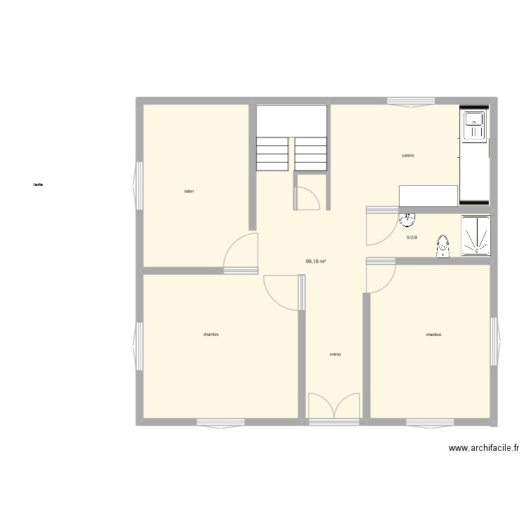 benhiba 3. Plan de 1 pièce et 99 m2