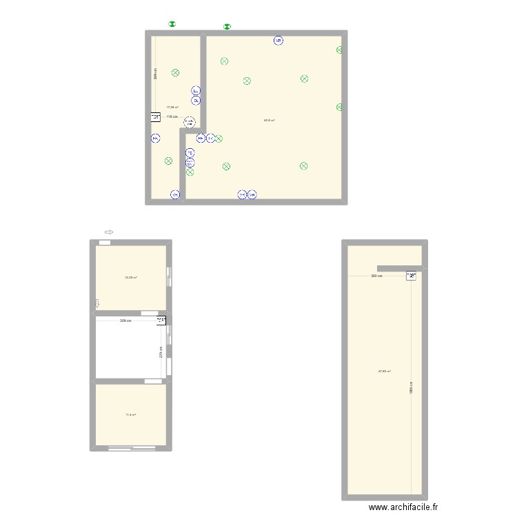 PLAN Electricite. Plan de 5 pièces et 150 m2