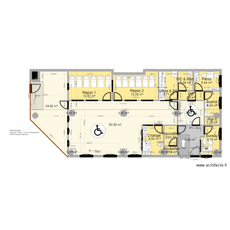 Fontenay Projet JrD ArL Tvx - av CF V Jd. Plan de 25 pièces et 157 m2