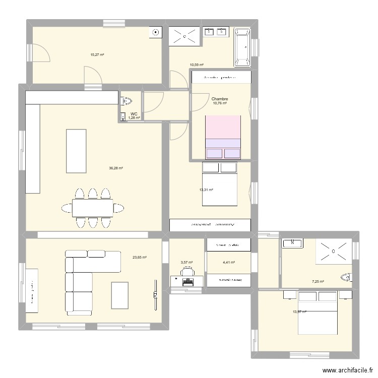 MAISON CARRO3. Plan de 11 pièces et 144 m2