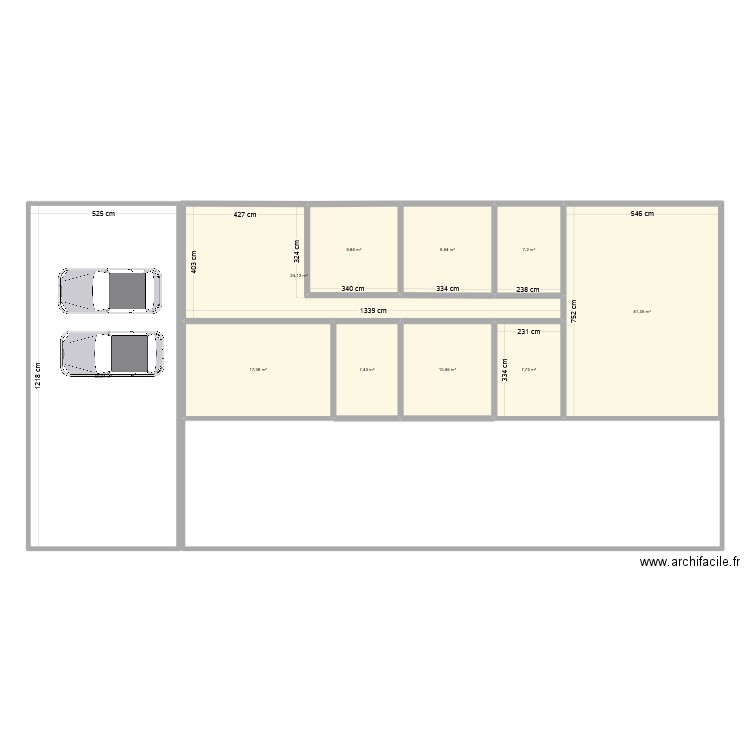 plan 2. Plan de 10 pièces et 199 m2