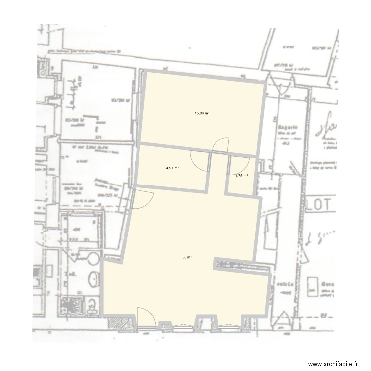 appart fontenay. Plan de 4 pièces et 55 m2