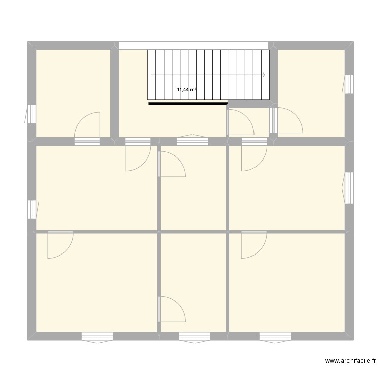 2EME ETAGE. Plan de 10 pièces et 81 m2