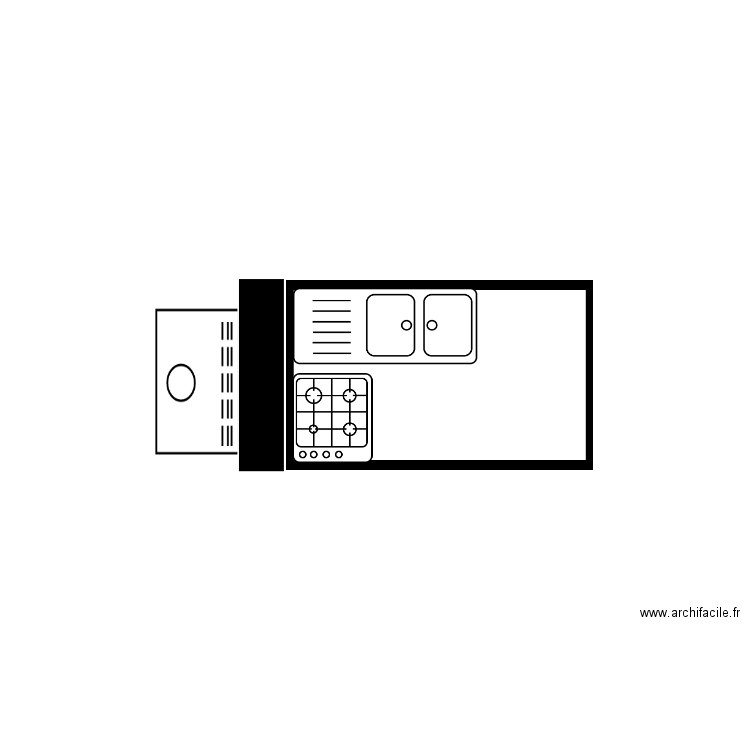 Cuisine. Plan de 0 pièce et 0 m2