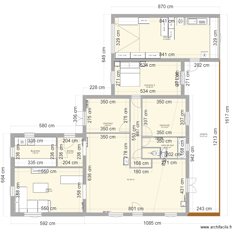 maison cottenchy extension cuisine 4. Plan de 12 pièces et 177 m2