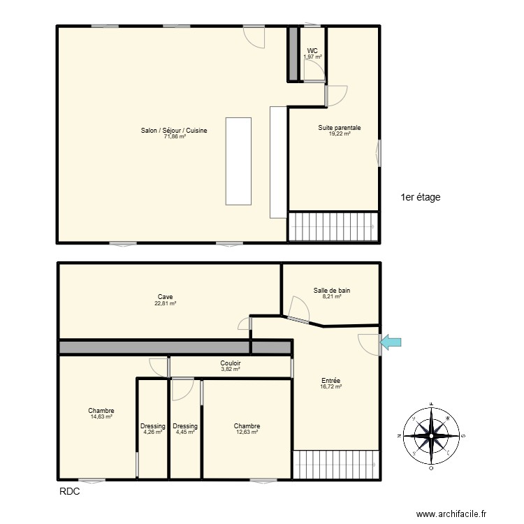 Bourlat Ifourah . Plan de 16 pièces et 193 m2