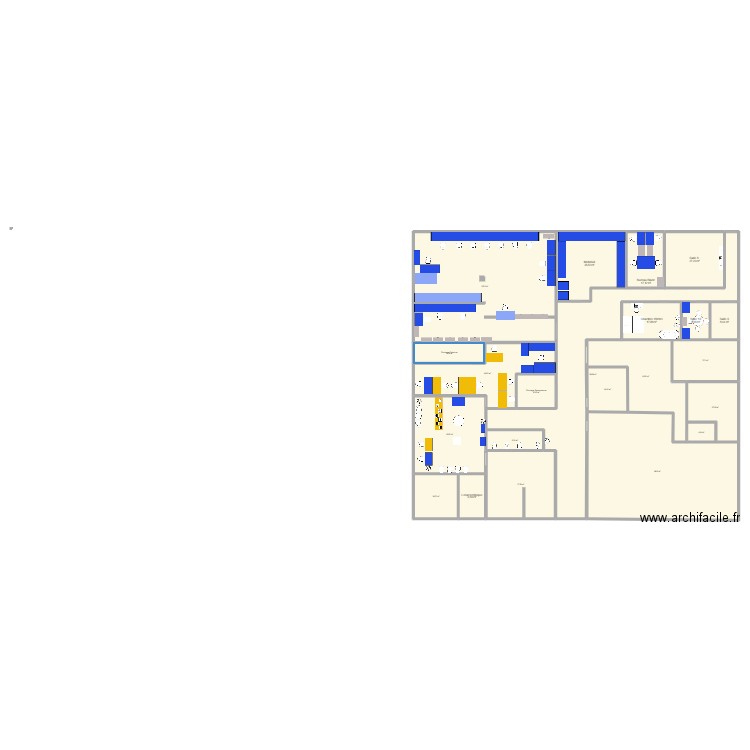 Fairstore accueil V2 avec 1/2 salle 12. Plan de 22 pièces et 748 m2