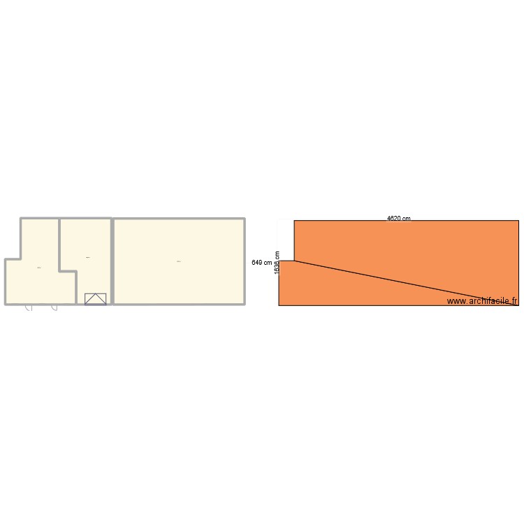 jdc. Plan de 3 pièces et 715 m2