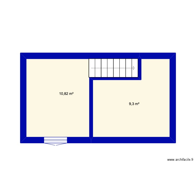 atelier1. Plan de 2 pièces et 20 m2