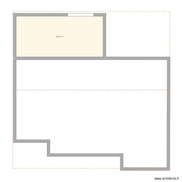 plan maison. Plan de 1 pièce et 26 m2