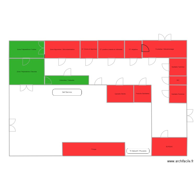 BM BIS. Plan de 15 pièces et 94 m2