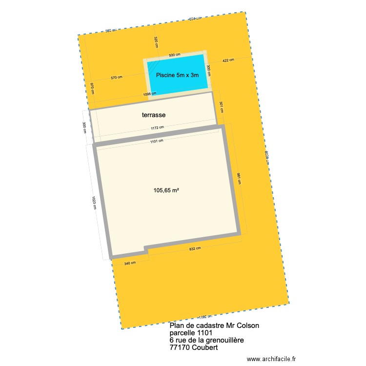  Colson . Plan de 2 pièces et 137 m2