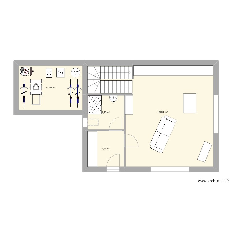 small 2. Plan de 4 pièces et 60 m2