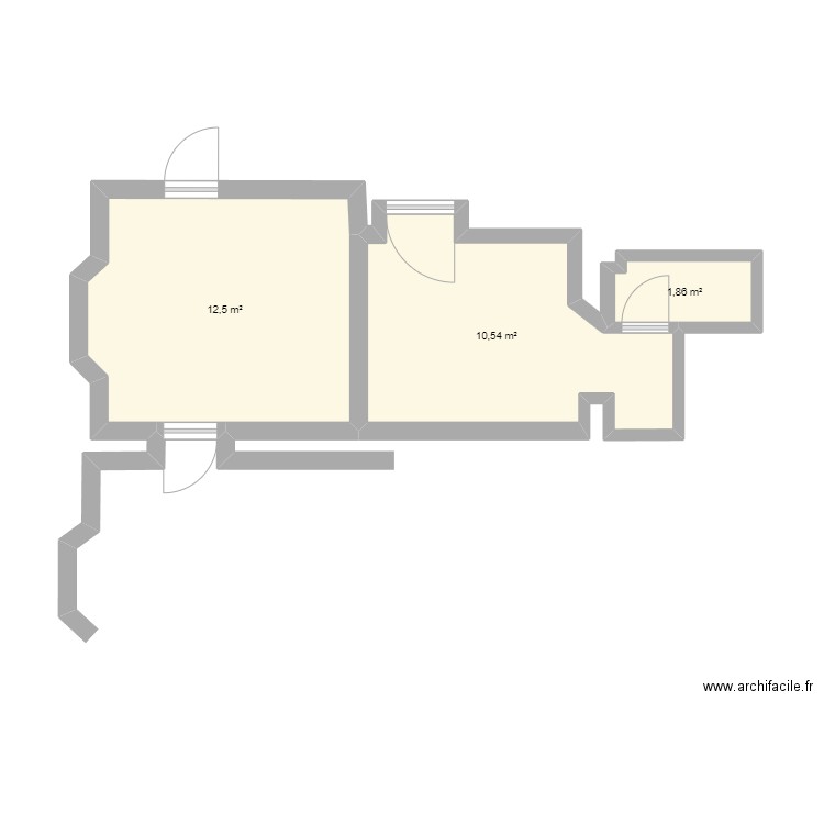 maison diamant. Plan de 3 pièces et 25 m2