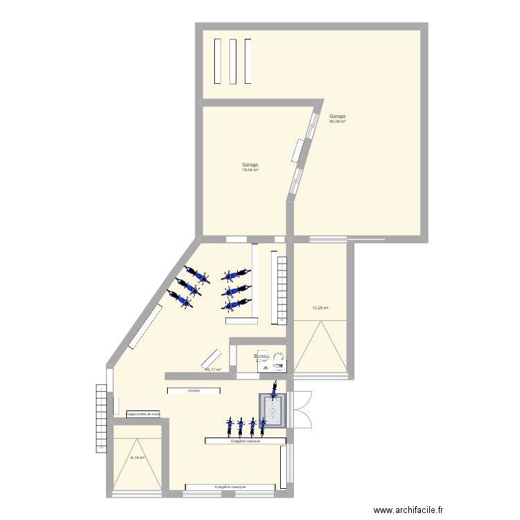 plan de mon garage. Plan de 6 pièces et 126 m2