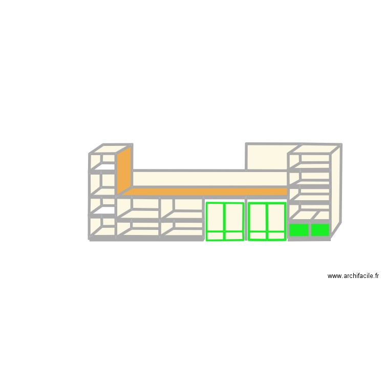 plan boul. Plan de 27 pièces et 6 m2