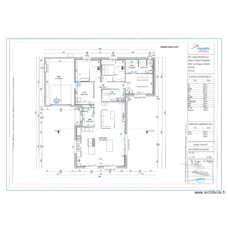 projet cressy gueudry PAYANT. Plan de 0 pièce et 0 m2