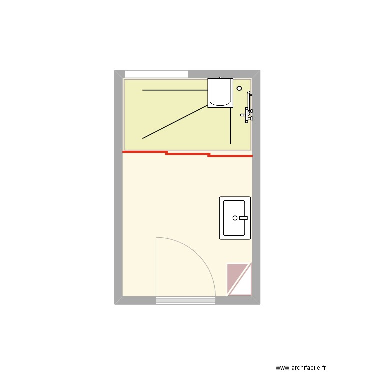 Projet_Egizii. Plan de 1 pièce et 5 m2