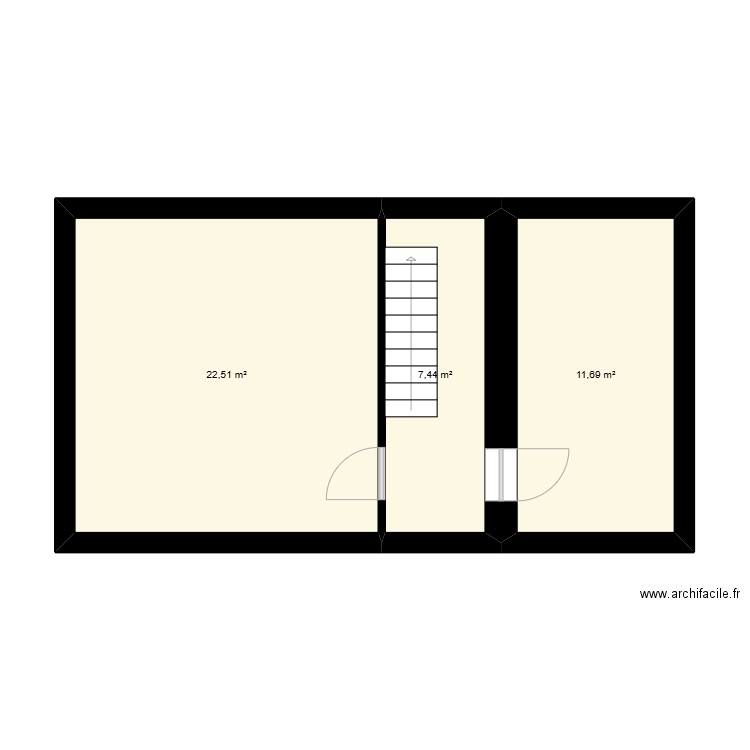 Louis-Joseph. Plan de 3 pièces et 42 m2